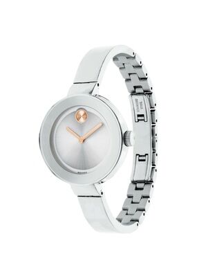 Brand New Movado Bold 3600194 34mm Silver Stainless Steel Case with Silver